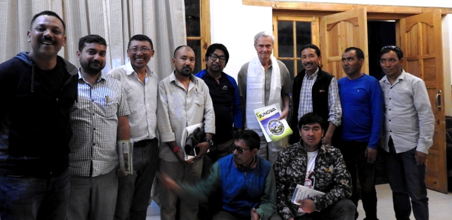 World Renown Sir George Scheller with the Members of WCBCL, Ladakh